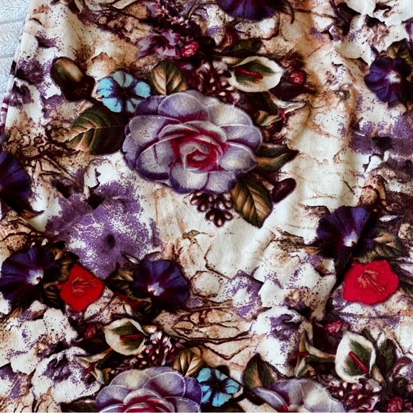 LEGGINGS space pattern. Floral pattern XL - Picture 5 of 7
